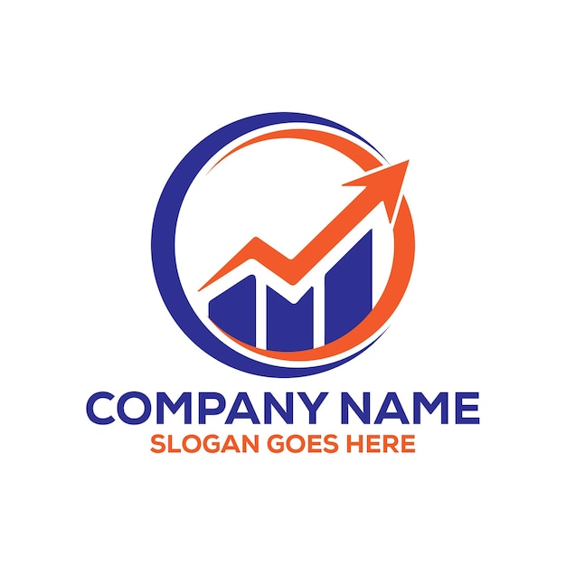 Plantilla de imagen vectorial de diseño de logotipo financiero