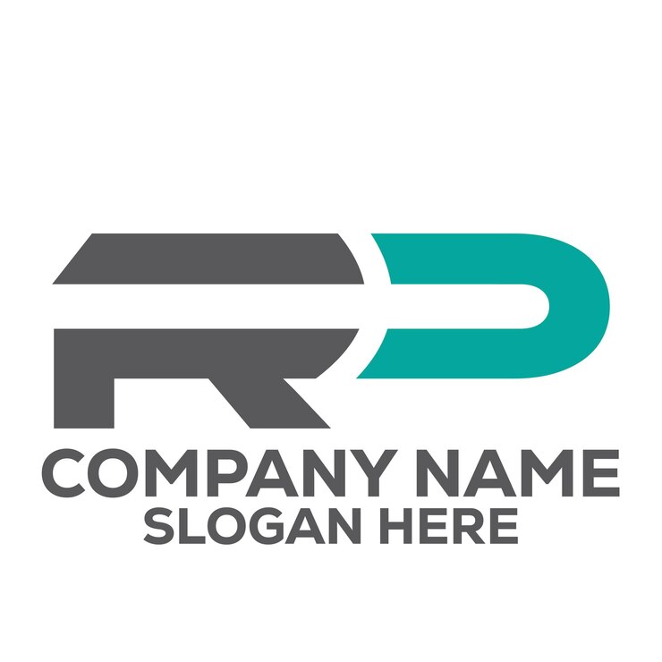Vector plantilla de imagen vectorial de diseño de logotipo o ícono de letra rp