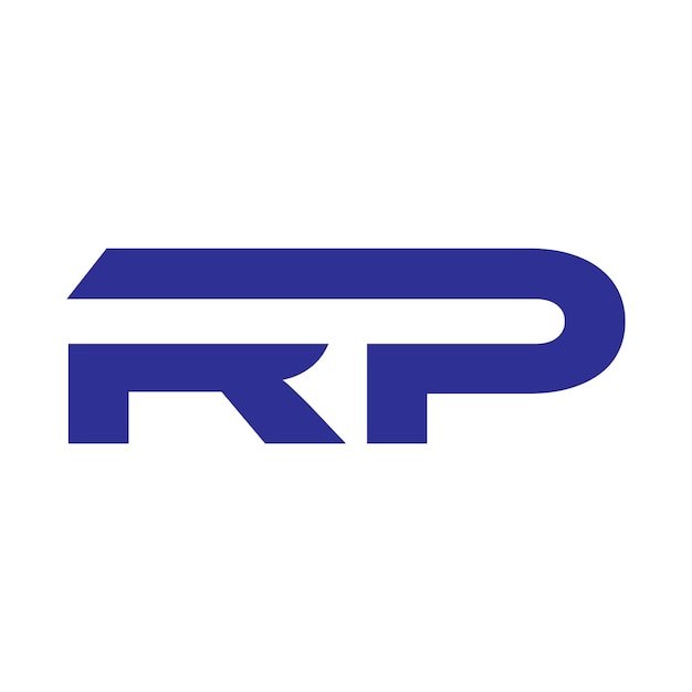 Plantilla de imagen vectorial de diseño de logotipo o ícono de letra RP