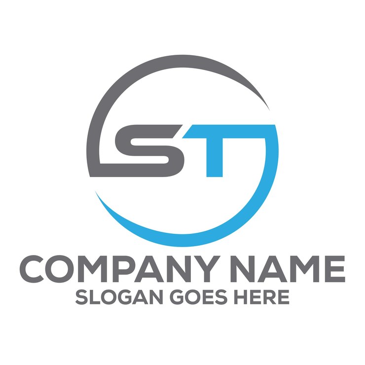 Plantilla de imagen vectorial de diseño de logotipo o ícono de letra ST