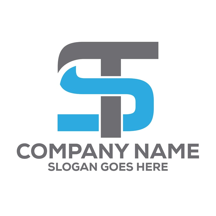Vector plantilla de imagen vectorial de diseño de logotipo o ícono de letra st