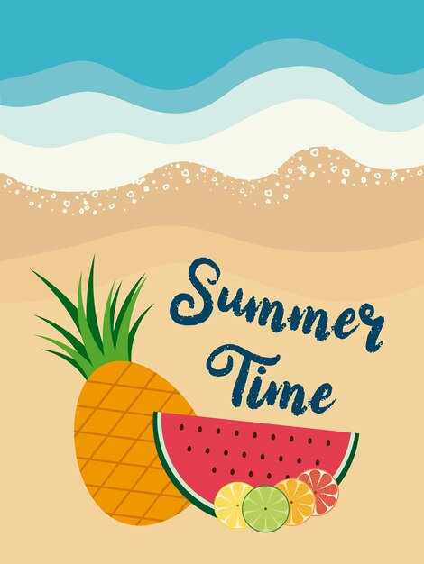 Plantilla de imágenes prediseñadas de verano Imágenes prediseñadas de tiempo de playa