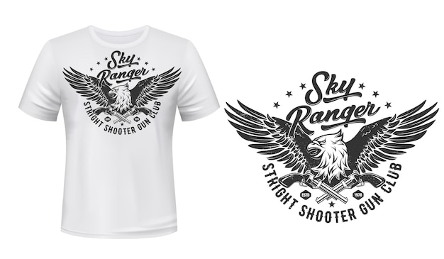 Plantilla de impresión de camiseta Eagle shooters club