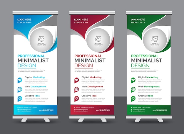 Plantilla de impresión de diseño minimalista de folleto de negocios corporativos profesional y creativo