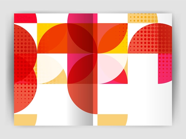 Plantilla de impresión de informe anual de negocios de diseño de círculo abstracto Fondo abstracto de folleto o volante de negocios