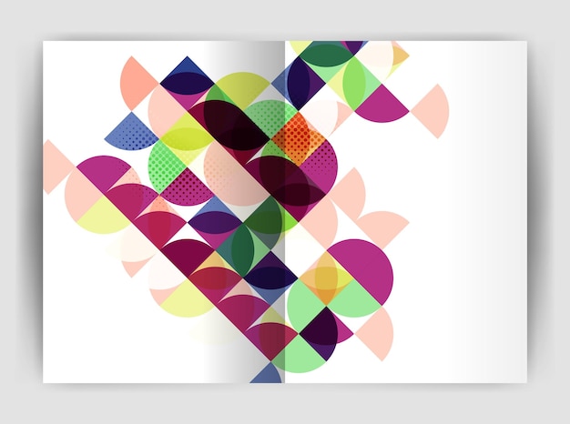 Plantilla de impresión de informe anual de negocios de diseño de círculo abstracto Fondo abstracto de folleto o volante de negocios