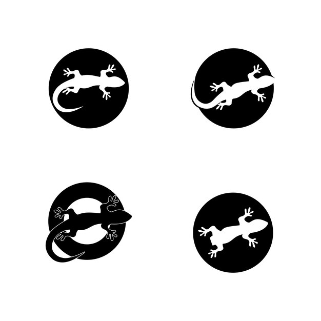 Plantilla de impresión de vector de lagarto de casa