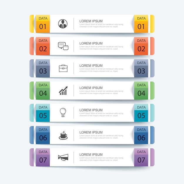plantilla de índice de infografía de datos.