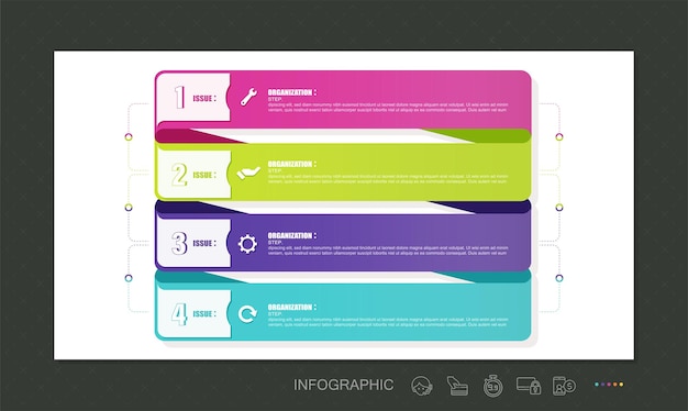 Plantilla de índice de papel de ficha de infografía de datos.