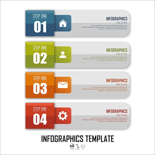 PLANTILLA DE INFOGRAFÍA CON FONDO BLANCO FORMATO LISTO EPS 10