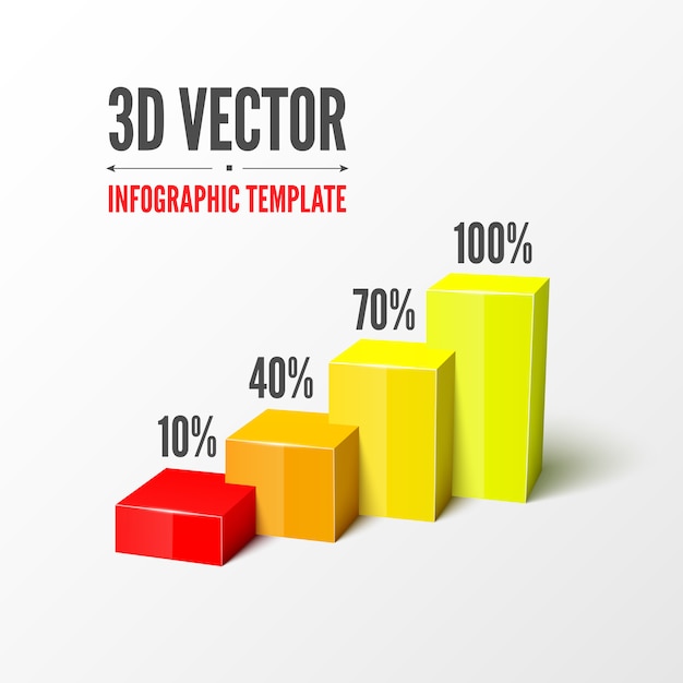 Plantilla de infografía 3d