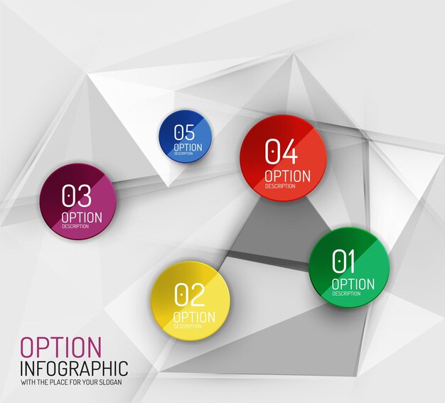 Plantilla de infografía abstracta de negocio fresco de vector