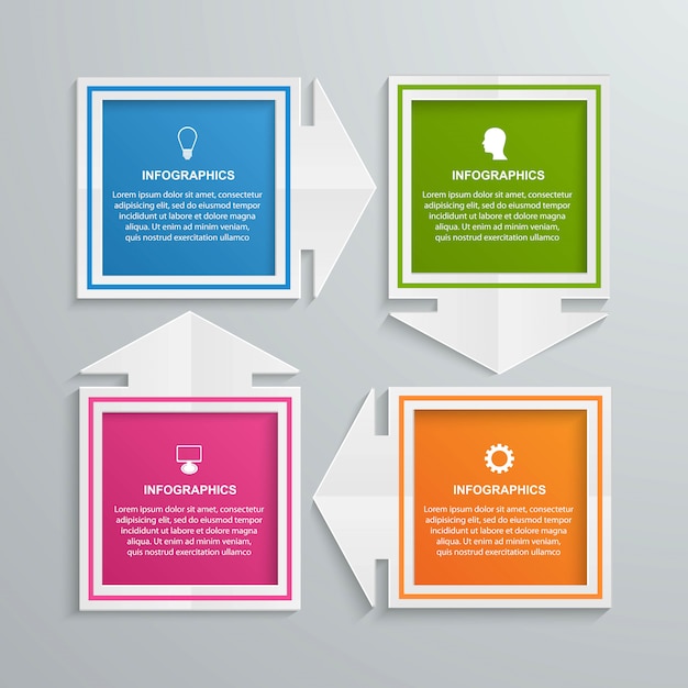 Plantilla de infografía abstracta