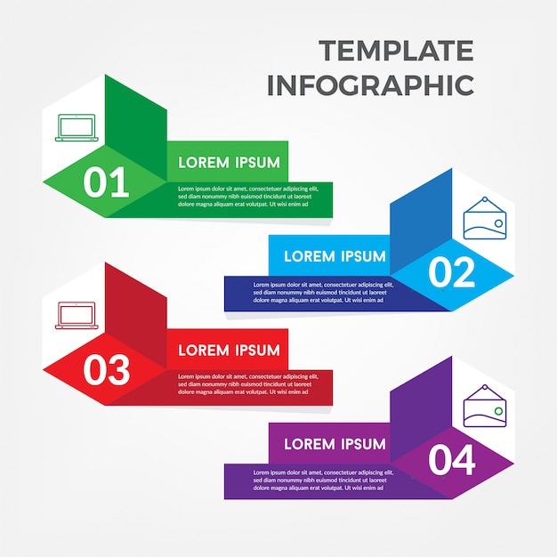 Vector plantilla de infografía banner moderna