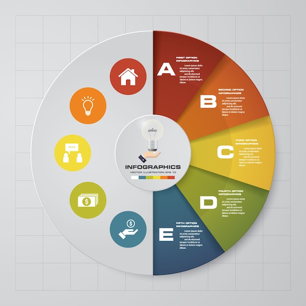 Plantilla de infografía de círculo