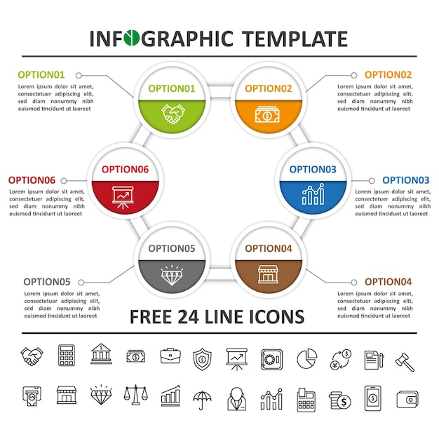 plantilla de infografía círculo