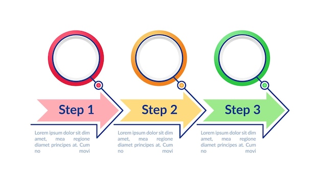 Plantilla de infografía de círculos coloridos