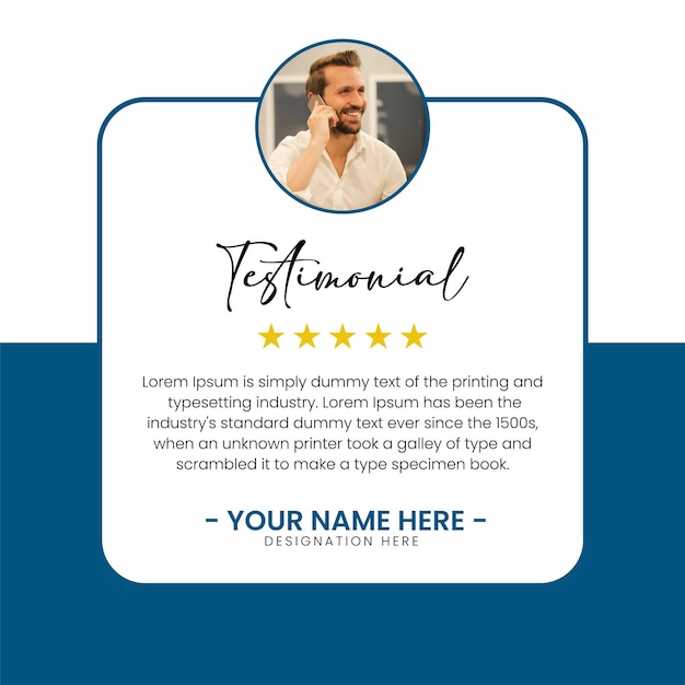 Plantilla Infografía Cita Testimonial Creativa Plantilla Testimonio Cita Diseño Vectorial