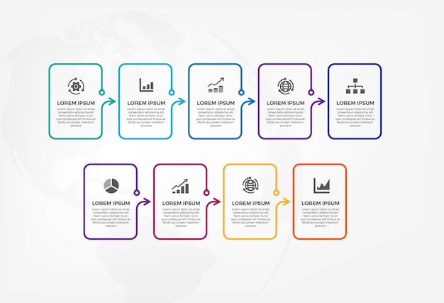 Plantilla de infografía colorido