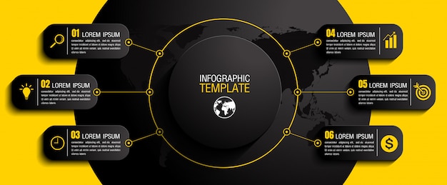 Plantilla infografía de comercio