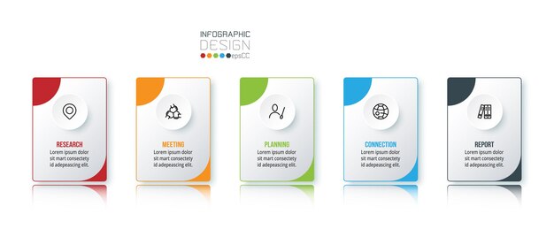 Plantilla de infografía de concepto de negocio con opción.