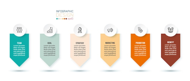 Plantilla de infografía de concepto de negocio con opción.