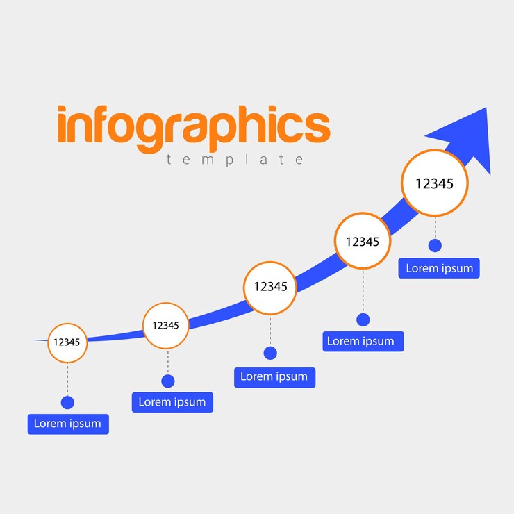 Vector plantilla de infografía con cuadrados