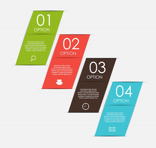 Plantilla de infografía con cuatro opciones