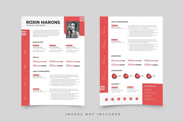 Plantilla de infografía de currículum