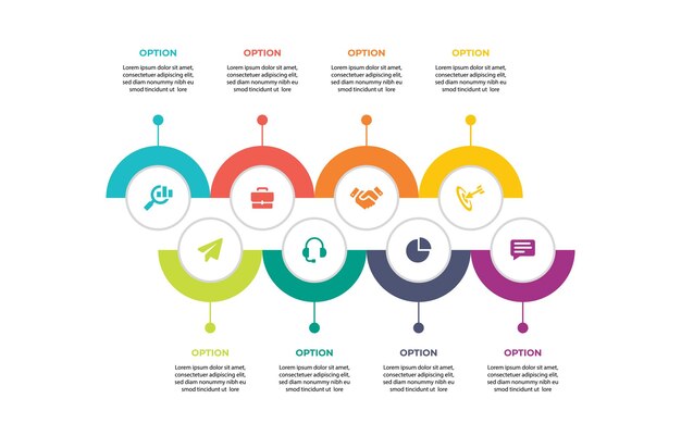 Vector la plantilla de infografía deign