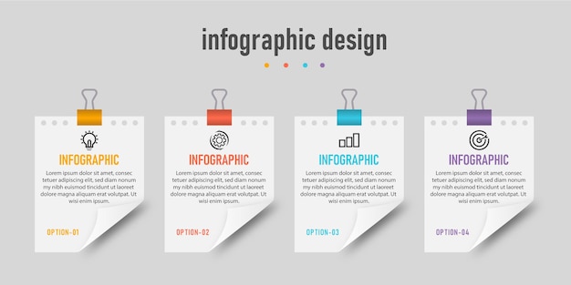 Plantilla de infografía de diseño de negocios de papel