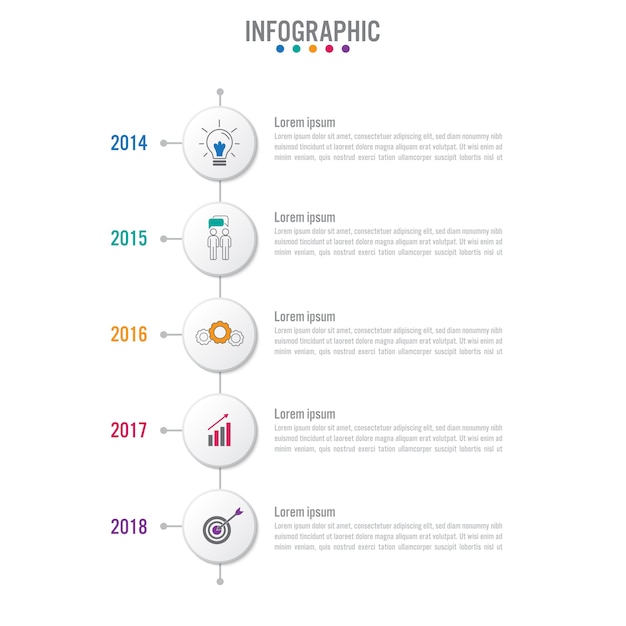 Plantilla de infografía empresarial con forma circular