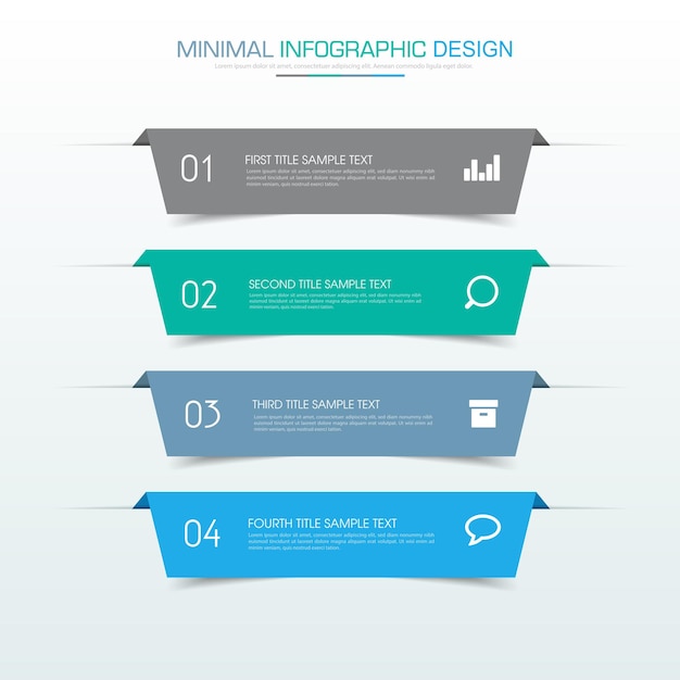 Vector plantilla de infografía empresarial con ilustración de diseño de vector de icono