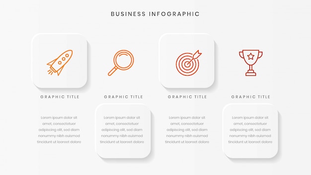 Plantilla de infografía empresarial minimalista