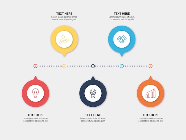 Plantilla de infografía empresarial moderna