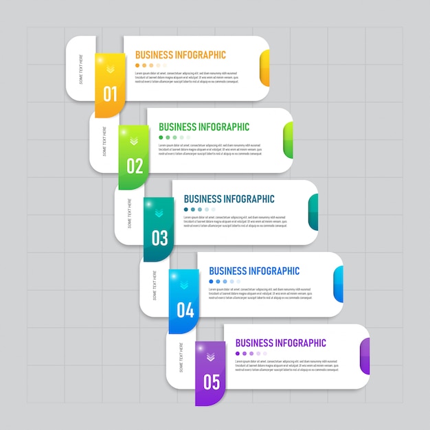 Plantilla de infografía empresarial moderna.