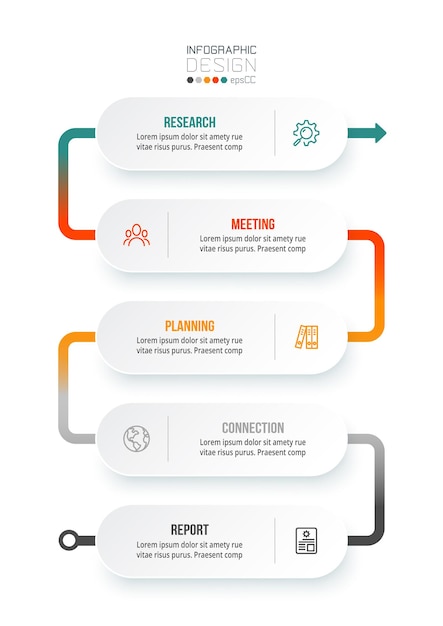 Plantilla de infografía empresarial con opción