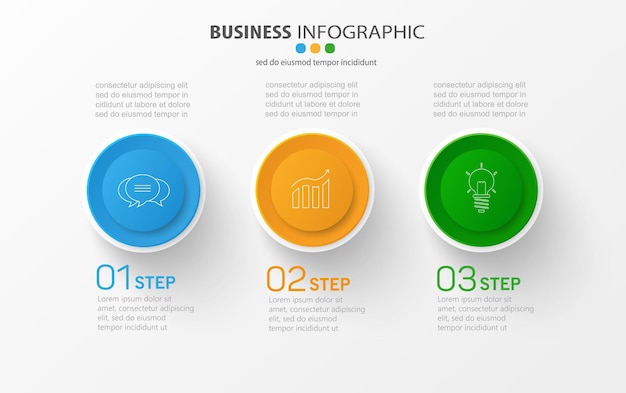 Plantilla de infografía empresarial con opciones