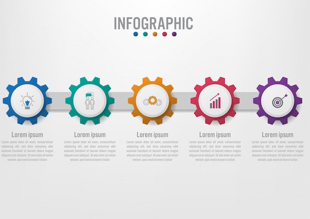 Plantilla de infografía empresarial con opciones
