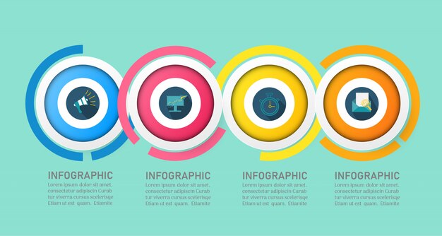 Plantilla de infografía empresarial con opciones