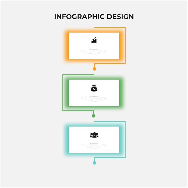 Plantilla de infografía empresarial pasos