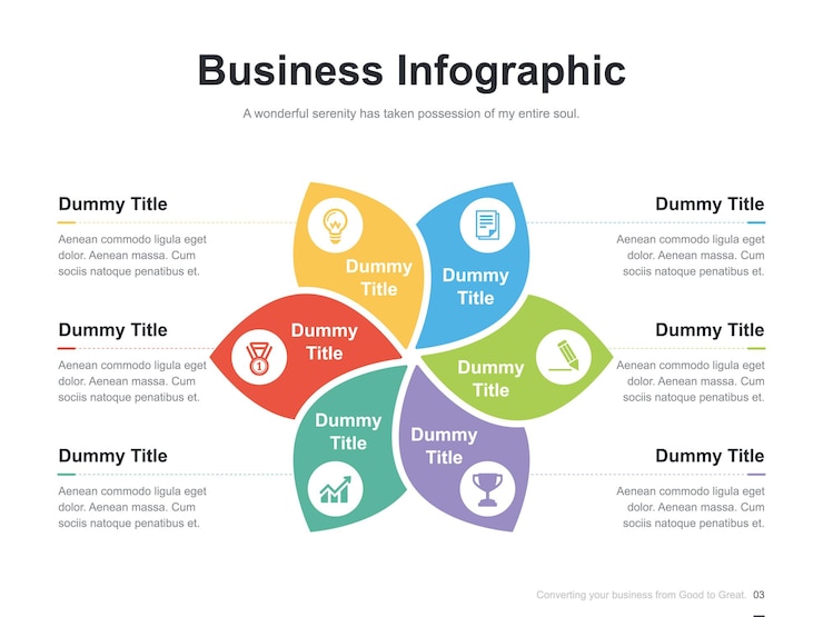 Vector plantilla de infografía empresarial de presentación vectorial con diagrama de circulación de proceso de paso