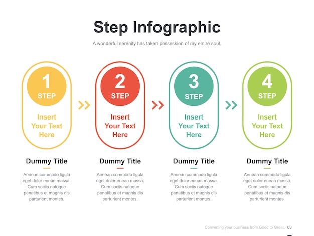 Vector plantilla de infografía empresarial de presentación vectorial con diagrama de circulación de proceso de paso