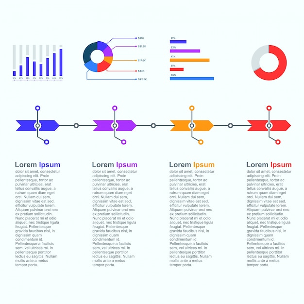Plantilla de infografía empresarial de presentación