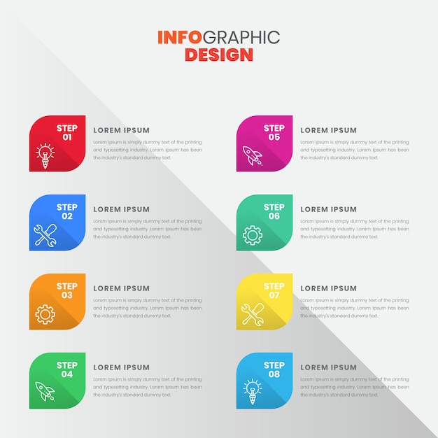 Plantilla de infografía empresarial de presentación