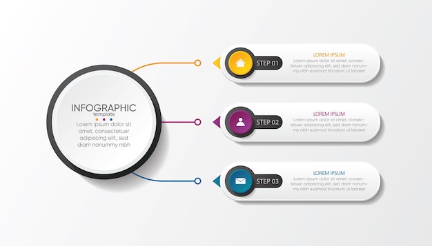 Plantilla de infografía empresarial de presentación