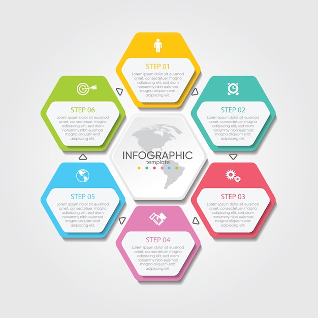 Plantilla de infografía empresarial de presentación