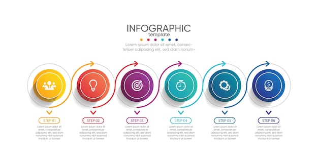 Plantilla de infografía empresarial de presentación