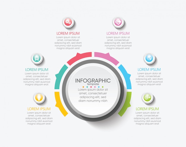 Plantilla de infografía empresarial de presentación