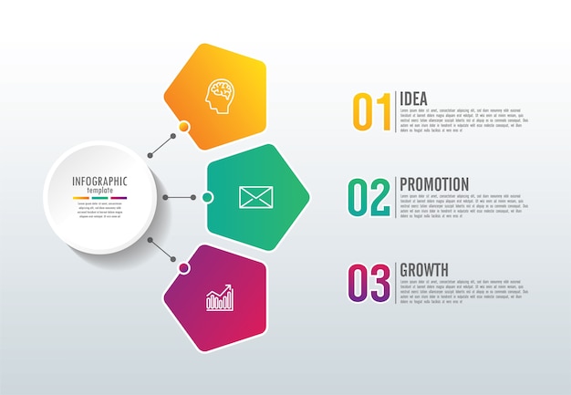 Plantilla de infografía empresarial de presentación